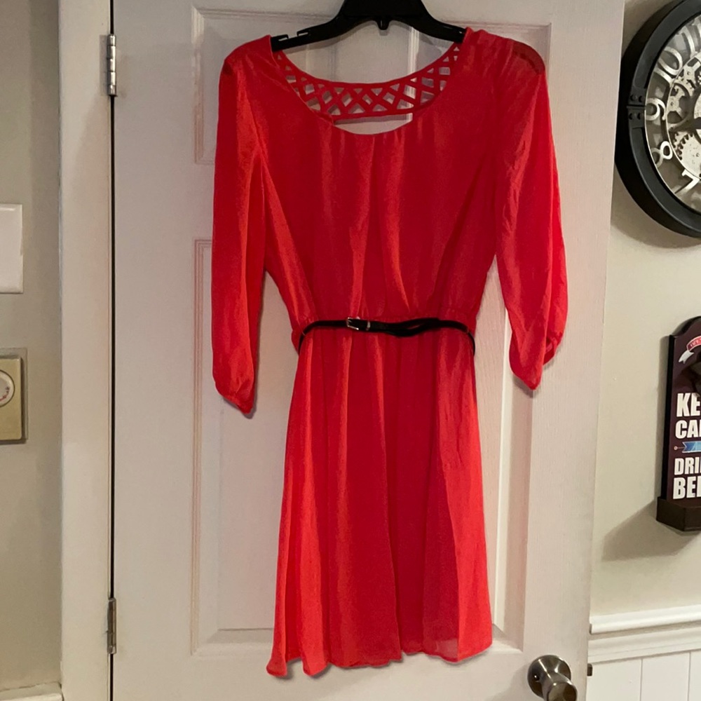By & By Orange Short Dress